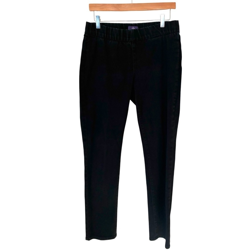 NYDJ Size 6 Dark Indigo Black Pull On Mid rise Jeans Pants Very Comfortable